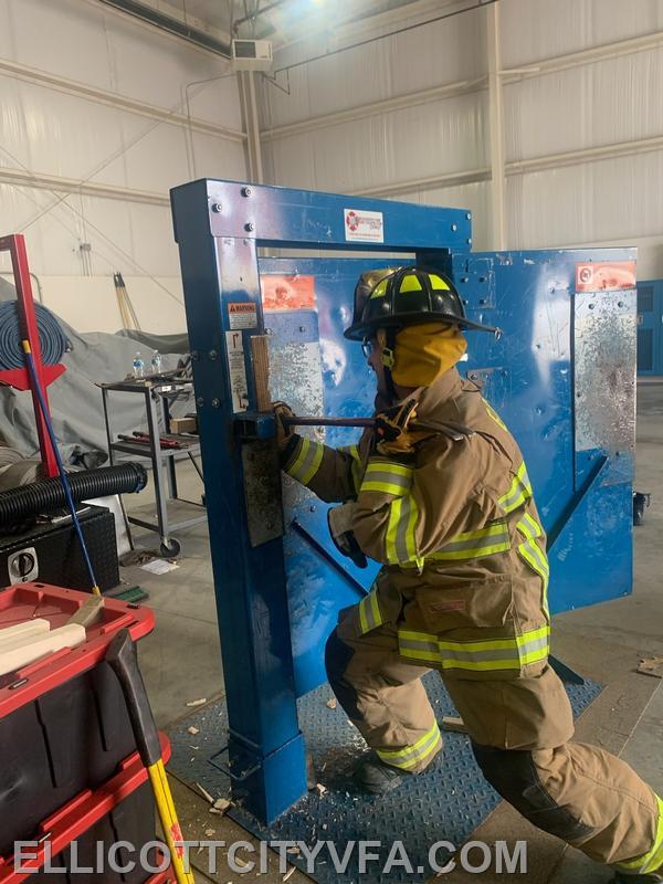 Firefighters practice forcible entry techniques to gain access to structures during emergencies.