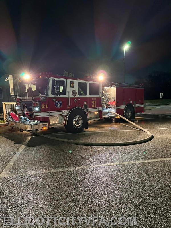 E21 practices hose line drills and pumps. 